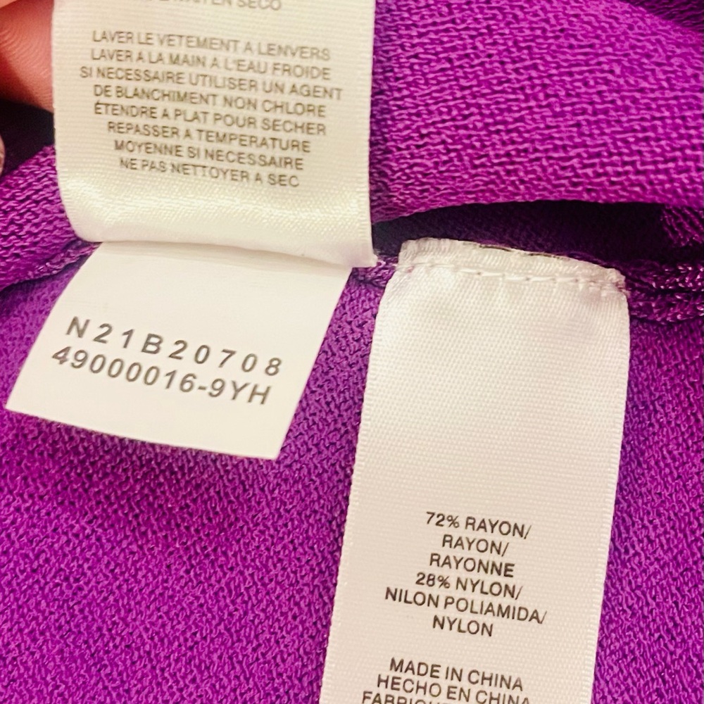 Jones New York Vivid Purple Knit Cardigan Sweater - Picture 5 of 6